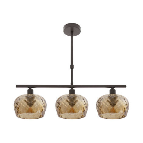 Lampe Stela 3xe14 marron regx55x13 cm avec abat-jour en cristal ambar (1/2)