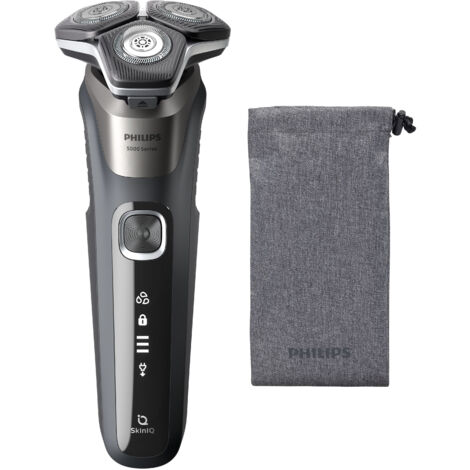 Philips – Rasoir électrique homme – Système de shaving rotatif – Lames de précision en acier – Rasage à sec et humide