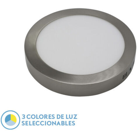Downlight de surface diorite 18w 3000k-4000k-6500k Nickel 1620lm 3,5x22x22 Cm (1/2)