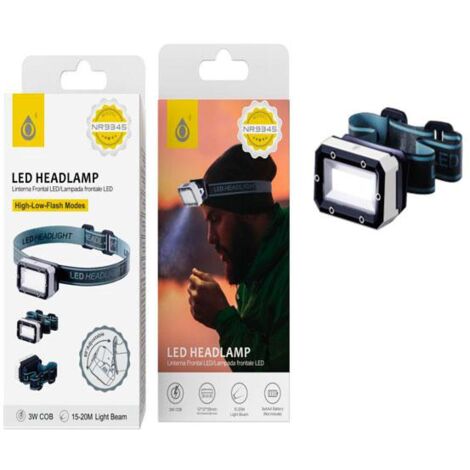 Lot de 2 Lampes Frontales LED Waterproof Rechargeables USB - Réglables - Éclairage Puissant