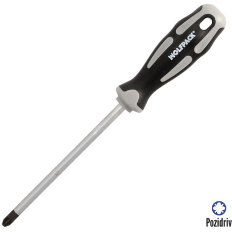 Destornillador Pozidriv Acero S2 Mango TPR Bimaterial. Medida PZ 3 x Ø 8 x 150 mm. DIN5262. (1/5)