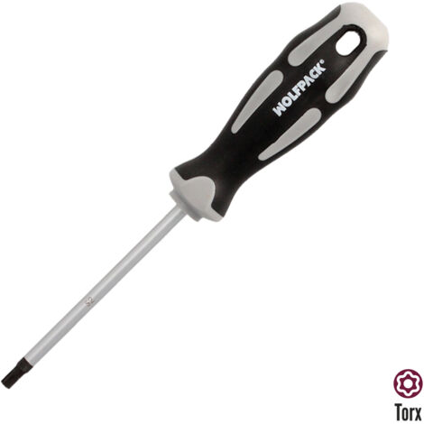 Tournevis Torx inviolable S2 Acier Bi-matière Manche TPR. Mesure T27 x Ø 6,0 x 100 mm. (1/5)