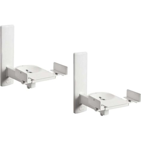 Support mural pour haut-parleur B-Tech BT77-WH inclinable, mobile blanc 1 paire(s)