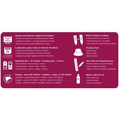 Trousse de toilette tout-en-un rechargeable Wahl 3110 avec tondeuse à
