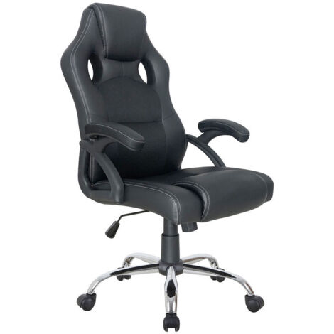 Equip Chaise de Bureau Ergonomique Cuir PU Noir (1/3)
