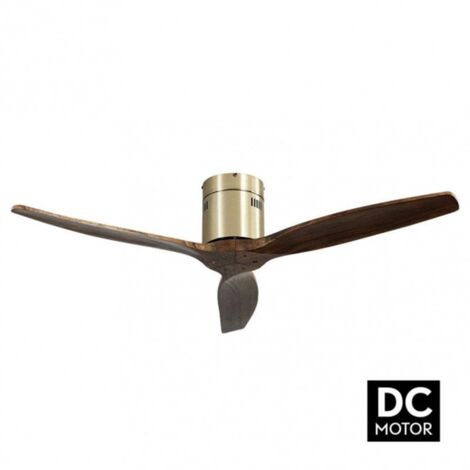Ventilateur de plafond -DC modèle AGUILON Bronze, 3 pales Chêne, 5 vitesses, télécommande, minuterie, silencieux et basse consommation, mode hiver-été, grande taille (1/4)