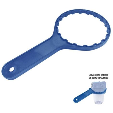 Maurer – Clé d'ouverture/fermeture pour porte-cartouche filtre à eau 5 pouces – Plastique bleu – Maintenance facile – Compatible avec filtres standards