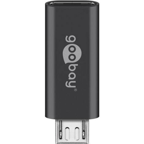 Goobay 55553 changeur de sexe de pour cable USB Micro B USB C Gris