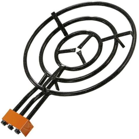 Poêle à paella à gaz butane 3 brûleurs – Puissance 21 kW – Compatible butane, propane et gaz naturel – Diamètre de cuisson 20 à 60 cm – Garcima