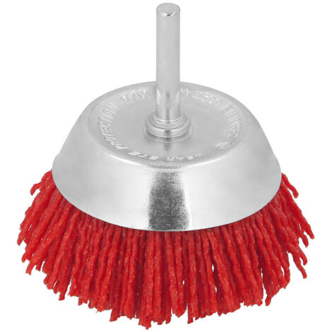 Brosse à godets en nylon ø 75 m. 1/4". de brosse à poncer en nylon. de brosse à percer en nylon, de brosse à fils abrasifs en nylon de brosse à fils en nylon. (1/5)