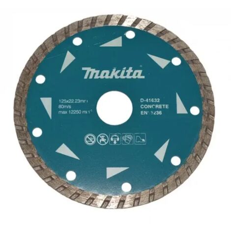 Makita – Disque diamant 125mm pour béton – Coupe à sec – Alésage 22,23mm – Épaisseur 2,5mm – Performance optimale pour maçonnerie (1/2)