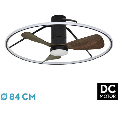 FABRILAMP Fan Dc Oporto 56w Neg/marr 3asp.84d 5600lm 3000-4000-6000k 6vel Remot,tempo,3int.rg (1/4)