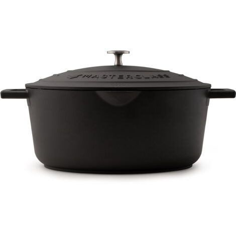 Masterclass cocotte ovale en fonte d'aluminium antiadhésive avec couvercle filtrant, de la plaque au four, 30 cm, 6l