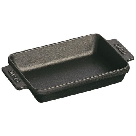 Staub Fontaine rectangulaire, en fonte, noire, 15 x 11 cm (1/2)