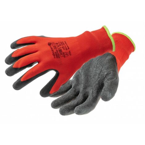 Högert Technik Guanti RODER In Lattice Rosso/Nero, Taglia 10 - Elevata Resistenza Abrasione, Ottima Presa, Per Montaggio E Manutenzione