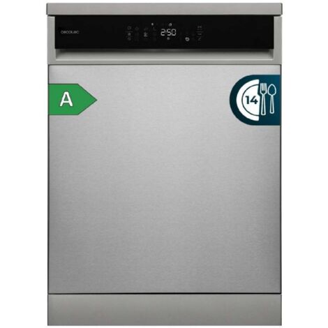 Cecotec Lave-vaisselle 60cm Bolero Aguazero 6800 Inox A. 14 couverts, faible puissance, Inverter Plus Duo Motor, 8 programmes, lavage automatique, nettoyage à la vapeur, nettoyage intérieur et demi-ch (1/5)