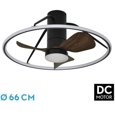 FABRILAMP Ventilateur Dc Oporto 46w Neg/marr 3asp.66d 4600lm 3000-4000-6000k 6vel Remot,tempo,3int.rg (1/4)
