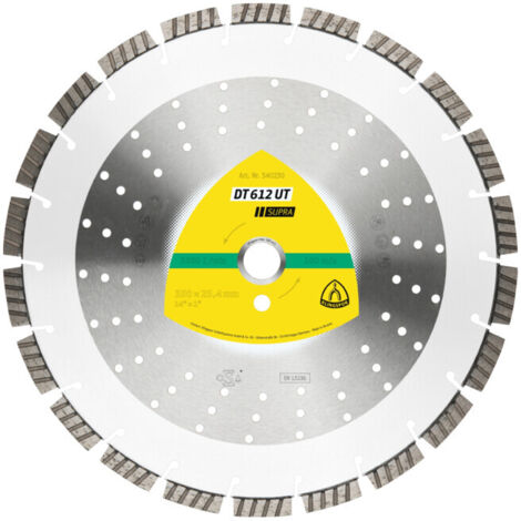 KLINGSPOR DISQUES À TRONÇONNER DIAMANT 340230 DT 612 UT SUPRA POUR BÉTON, BÉTON VIEILLI, ARMÉ, MATÉRIAUX DE CHANTIER, CLASSE SUP (1/2)