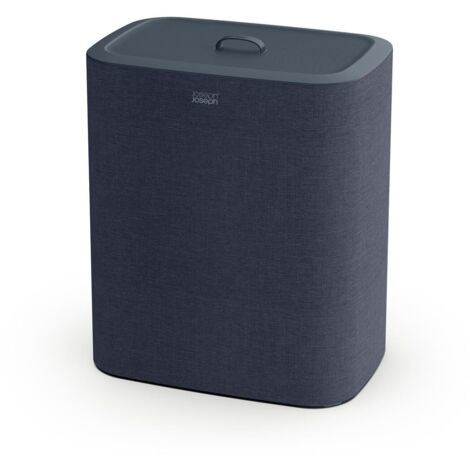 Panier à linge facile à vider deJoseph Joseph Tota Trio de 90 litres (noir) - 3 compartiments, robuste et facile deà vider, idéal pour organiser le linge. (1/5)