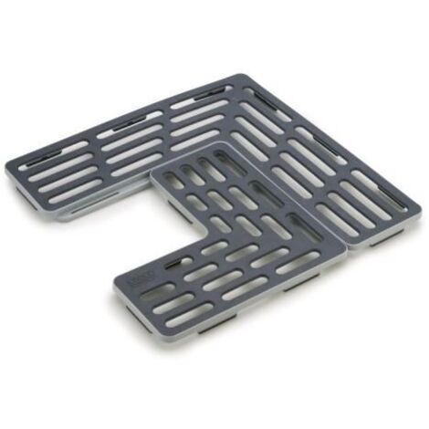 Protecteur d'évier réglable JosephJoseph Joseph SinkSaver, protection pour la vaisselle délicate, surface en caoutchouc antidérapante, gris, facile à nettoyer, lavable à la main.