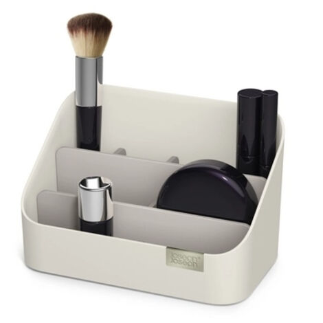 Viva Joseph Joseph, organisateur de cosmétiques à étages, compartiments réglables, design compact, dimensions 18 x 10,7 x 11 cm, couleur Shell, idéal pour le maquillage, avec un grand nombre de compar (1/5)