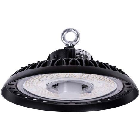 Cloche LED avec driver et LED PHILIPS Lumiled (150W 4000K 24000lm) IP65/IK08 Ø34x18cm noir (1/3)