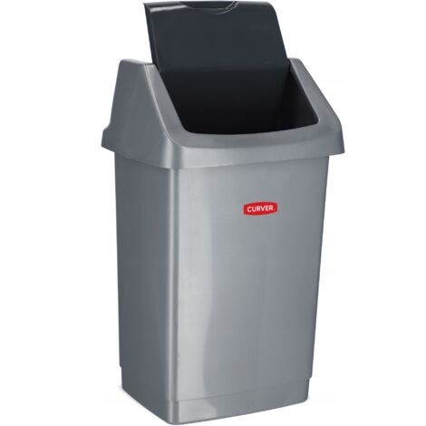 Curver kosz uchylny "click-it" 50l /srebrny/ grafitowy (1/5)