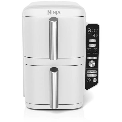 Ninja – Friteuse sans huile 9,5L 2470W – Double tiroir antiadhésif – Technologie de cuisson synchronisée – Facile à nettoyer - SL400EUWH