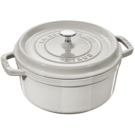 Staub Cocotte Ronde Truffe Blanche 28 cm Fonte Émaillée (1/3)