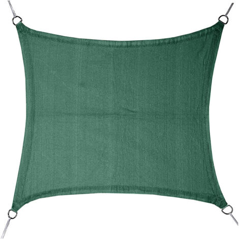 Faura - Voile d'ombrage carrée verte 150 gr./m2 3.6 x 3.6 Meters (1/3)