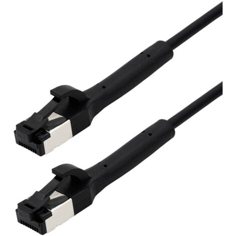 MaxTrack Cable de Connexion Cat8.1 avec connecteur flexible - TI42-2L, connexion fiable pour les réseaux de à haut débit, cable LAN, parfait pour de armoire de serveur, de commutateur de réseau et rou (1/5)