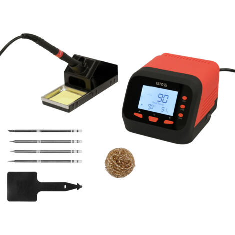YATO, modèle YT-82462, station de soudage T12 75W, idealfor precision dederdering, efficient toolfor electronic repairs and de DIY projects. (1/5)
