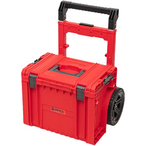 Caisse à outils modulaire 490x415x660mm – Plastique ultra-résistant – Étanche et résistant aux chocs – Grandes roues 9 pouces – Qbrick System