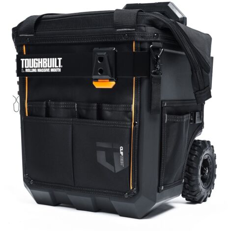Sac à outils L sur roulettes 50x40x25cm – 51 poches – Matériaux PP + HDPE, tissu 1680D – Base étanche – TBCT6114BEA – Toughbuilt