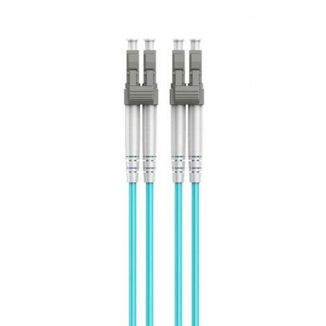 Câble fibre optique multimode duplex OM4 50/125 Cablexpert CFO-MDOM4-LC/LC-1M Bleu 1 m (1/2)
