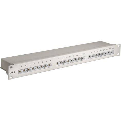 goobay Panneau Patch CAT6 24-port RJ45 19geschirmt (94036)
