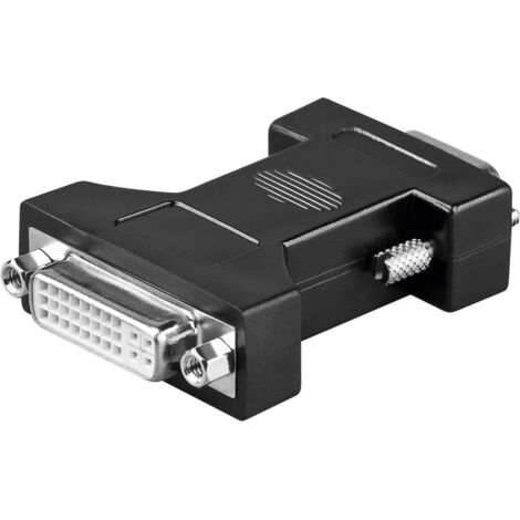 Adaptateur DVI/VGA Analogique, nickelé, Prise femelle DVI-I Dual-Link (24+5 broches) Connecteur VGA (15 pôles). Connexion, type Prise femelle DVI-I Dual-Link (24+5 broches) (1/2)