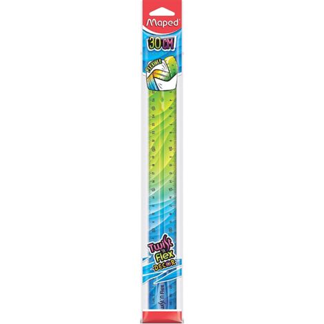 Maped t&f ruler decorated double graduation 30 cm assorted colours (1/5)
