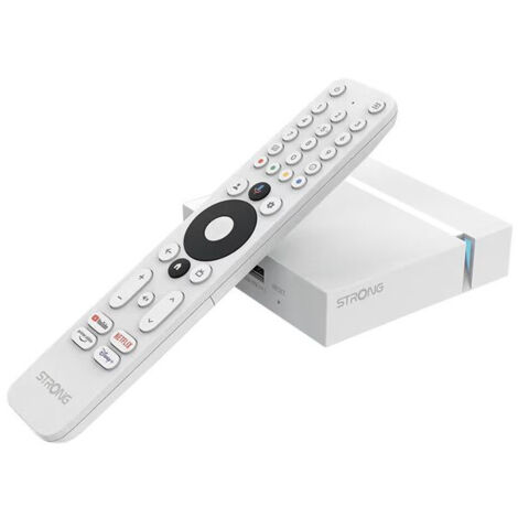 Strong TV BOX Android 11 leap-s3+ v2 4K UHD ARM Cortex-A35 de quadricœur 2,0 GHz, 2 Go de RAM et 16 Go de stockage interne. Accès direct à Prime Video, Netflix, YouTube et Disney+. (1/2)