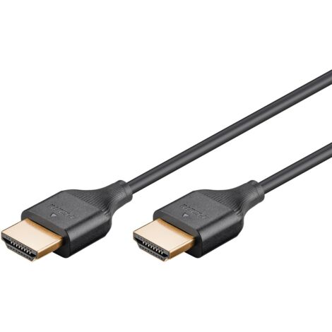 Slim Câble HDMI™ Haute Vitesse avec Ethernet, 4K/60Hz. Longueur de câble 0.5 m (1/5)