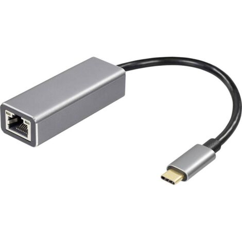 MAXTRACK Adaptateur USB C LAN - Adaptateur Ethernet USB-C vers RJ45, Adaptateur Ethernet USB-C de 1 Gbit/s, Compatible avec MacBook, iPad Pro, Ordinateurs portables, Boîtier de Aluminium, Contacts pla (1/3)