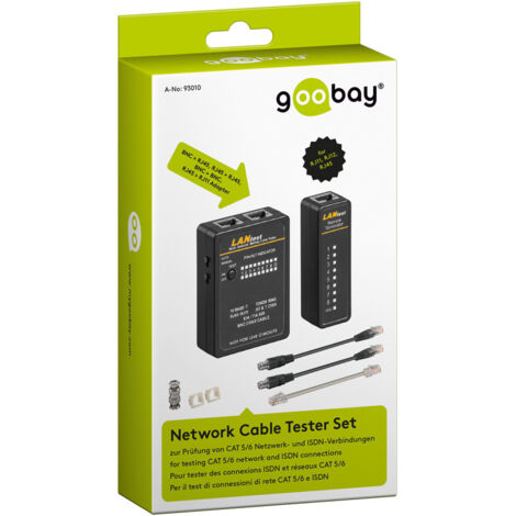 Kit de testeurs de câbles réseau, pour tester les connexions RNIS et réseau avec CAT 5, CAT 6 ou CAT 8.