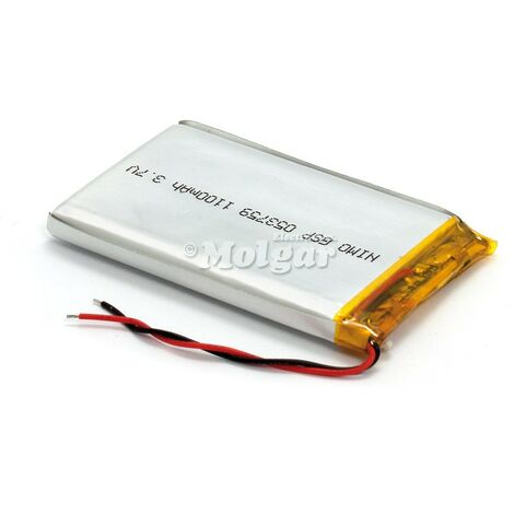 Batterie 3,7V 1100mA Lithium Polymère 3,7x5,9x0,5mm