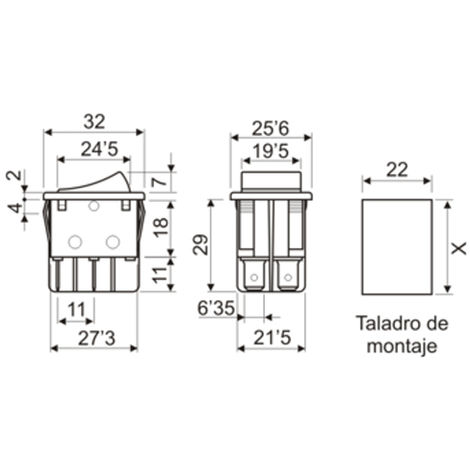 Interrupteur électrique bipolaire avec bouton poussoir lumineux rond 16a