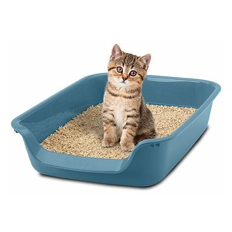 Bac à litière pour chat ouvert 56 x 39 x 13 cm – Entrée basse pour accès facilité – Matériau durable et résistant – Vadigran (1/6)