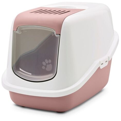 Bac à litière pour chat avec couvercle – Dimensions 56 x 39 x 38,5 cm – Plastique lisse non toxique – Filtre à charbon intégré – Savic