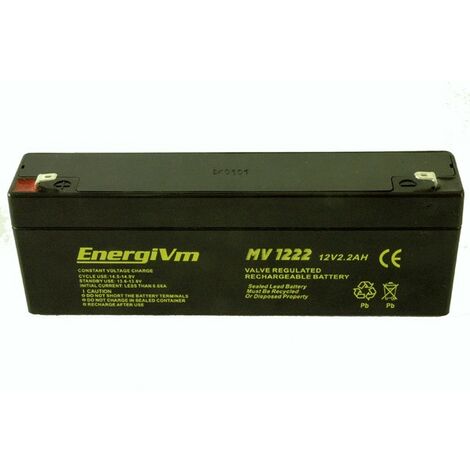 Batterie au plomb 12v 2,3ah Agm 178x35x67mm Energivm Mv1223