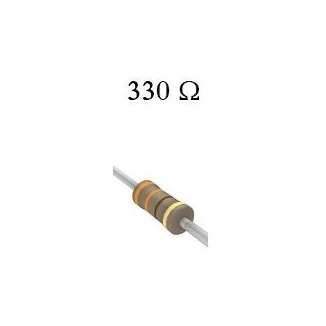 330r 1/4w Résistance au carbone 330 Ohm 1/4w 5% 330r1/4w