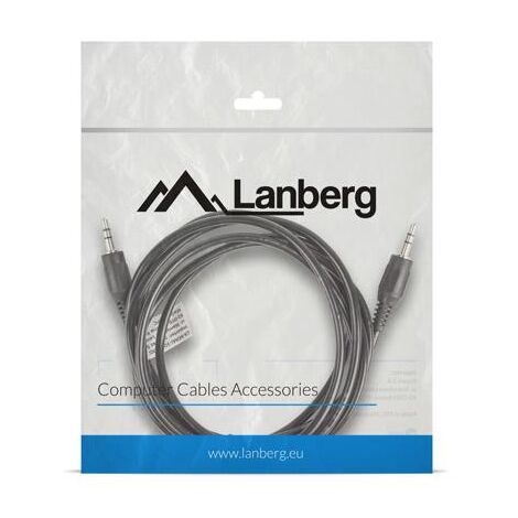 LANBERG CA-MJMJ-10CC-0020-BK CÂBLE STÉRÉO 3,5MM MÂLE VERS 3,5MM MÂLE JACK, 2 MÈTRES (1/4)