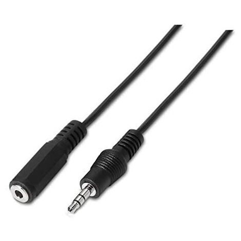 AISENS A128-0146 - Câble audio stéréo de 3 m avec prise 3,5, noir (1/2)